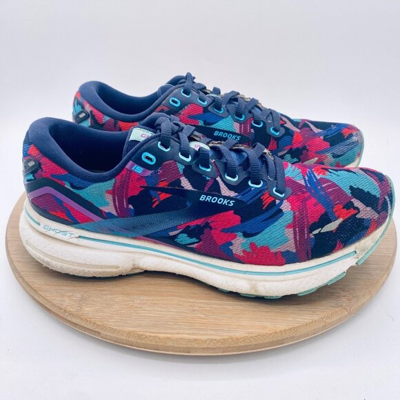 Brooks Ghost 15 Running Shoes Womens 8 Blue Mesh Trainers Sneakers - Picture 1 of 15